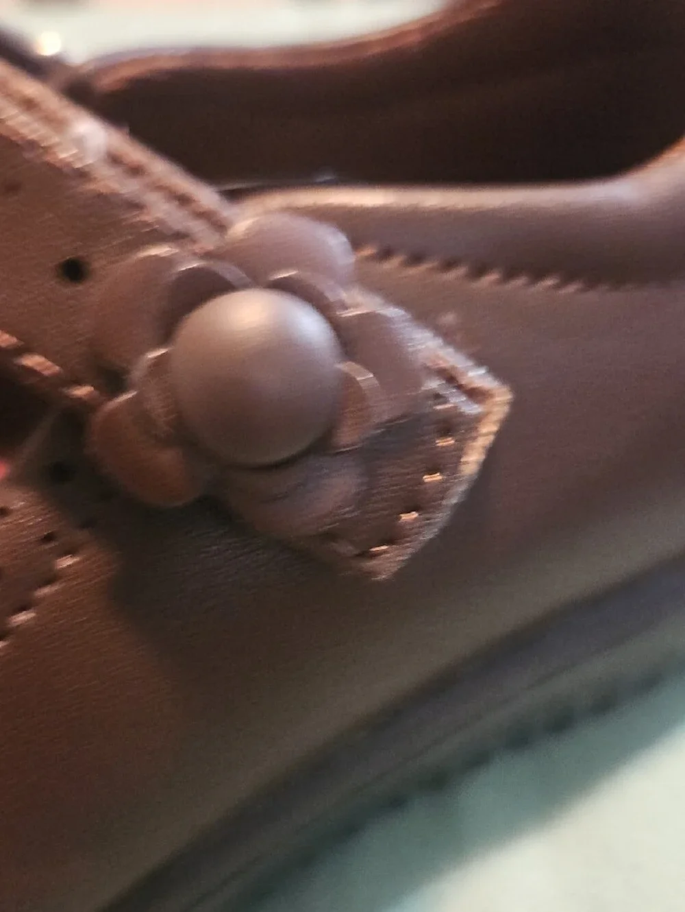 Kids Brown Mary Jane Shoes with Pink Polka Dot Insole